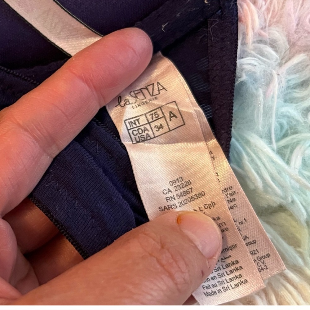NWOT La Senza front clasp Blue Push-Up Bra- 34A - Picture 7 of 7